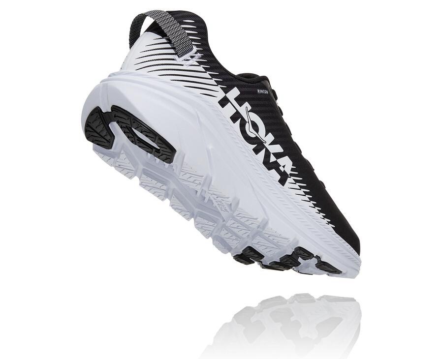 Hoka One One Running Shoes Mens Black/White - Rincon 2 - 74058JNSG